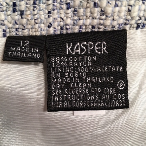 KASPER  Fit and Flare VINTAGE BOUCLE` Light Blue PENCIL/WIGGLE skirt, Size 12 - Picture 3 of 9
